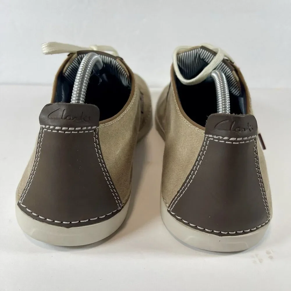 Clarks Collection Neelix Vibe Sand Canvas Sneakers - Men's US 10.5